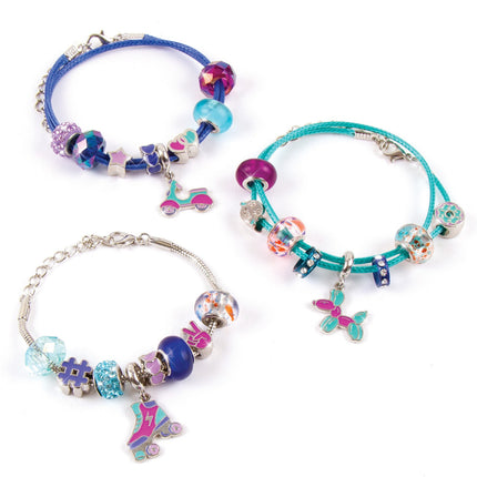 Make It Real Diy Halo Charms Bracelets Set "True Blue"