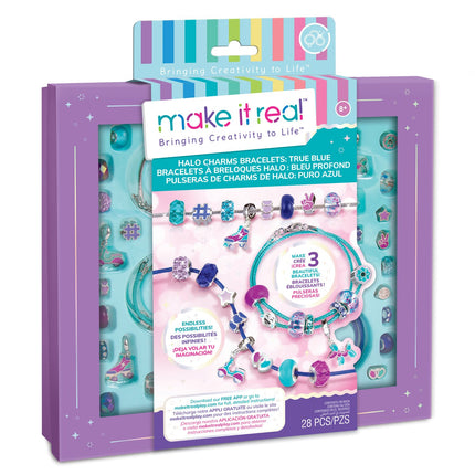 Make It Real Diy Halo Charms Bracelets Set "True Blue"