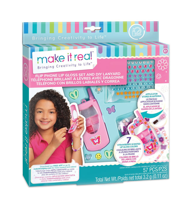 Make It Real Flip Phone Lipgloss-Set und DIY-Schlüsselband