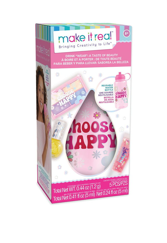 Make It Real Trinkflasche mit Kosmetikset "A Taste Of Beauty"