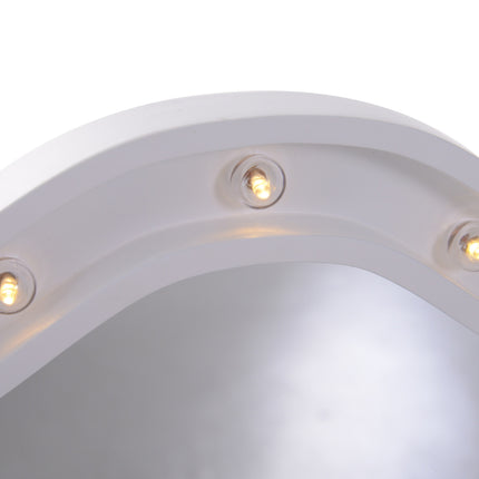 kosmetické zrcátko se 16 LED, skládací, na baterie, bílé