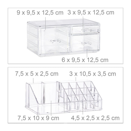 Make-up holder with 3 drawers