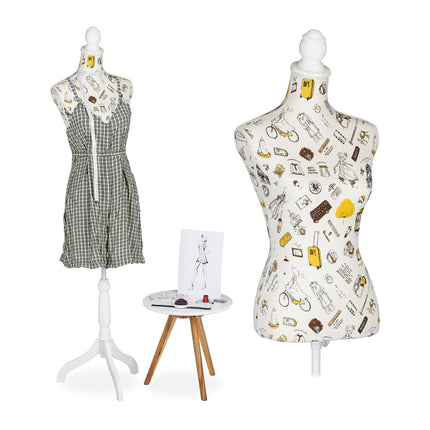 Make-up mannequin with adjustable height