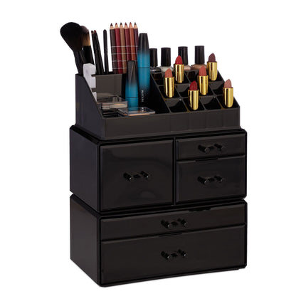 Make-up storage in acrylic with 21 compartments
