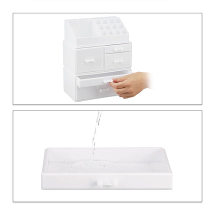 Makeup storage in acrylic with 21 compartments