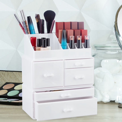 Makeup storage in acrylic with 21 compartments