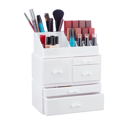 Makeup storage in acrylic with 21 compartments