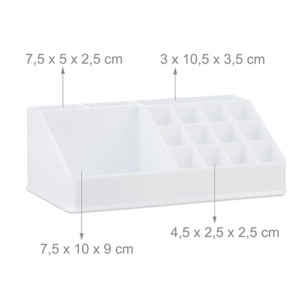 Makeup storage in acrylic with 21 compartments