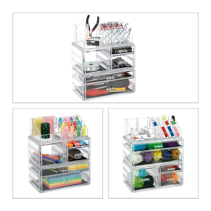 Makeup storage in acrylic with 21 compartments