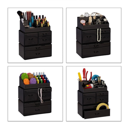 Make-up storage in acrylic with 21 compartments