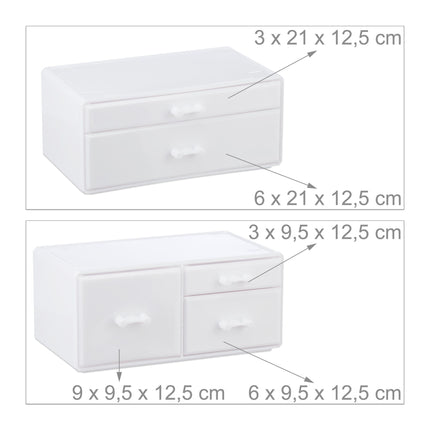 Makeup storage in acrylic with 21 compartments