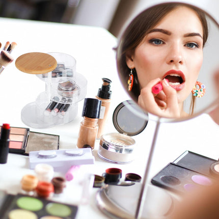 Makeup storage with 3 compartments