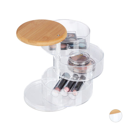 Makeup storage with 3 compartments