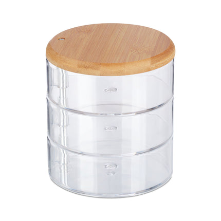 Makeup storage with 3 compartments