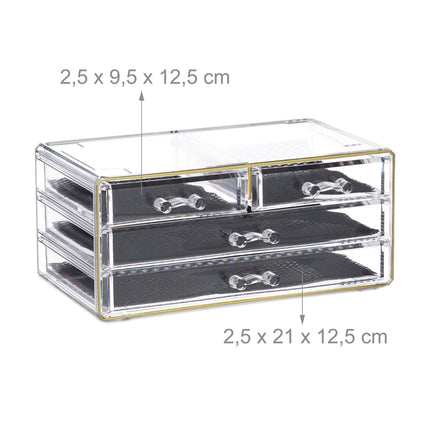 úložný box na líčení se 4 zásuvkami