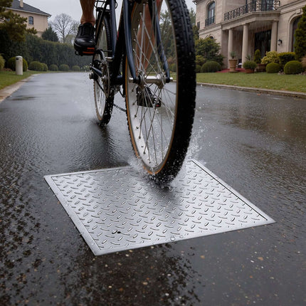 Manhole Cover With Frame, 500 x 500mm Slip-Resistant Carbon Steel