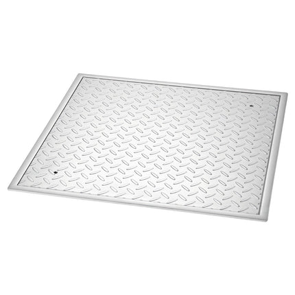 Manhole Cover With Frame, 500 x 500mm Slip-Resistant Carbon Steel