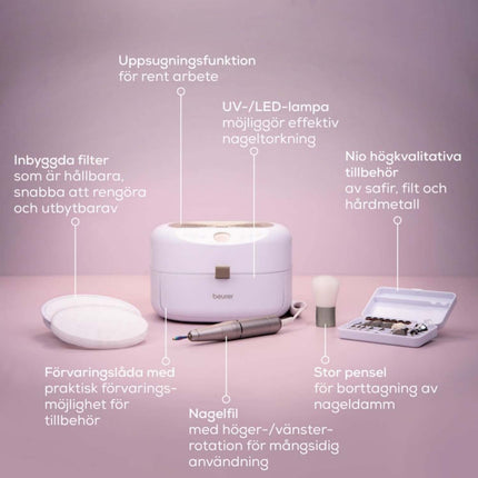 Maniküre- & Pediküre-Station, 3-in-1 Elektrowerkzeug