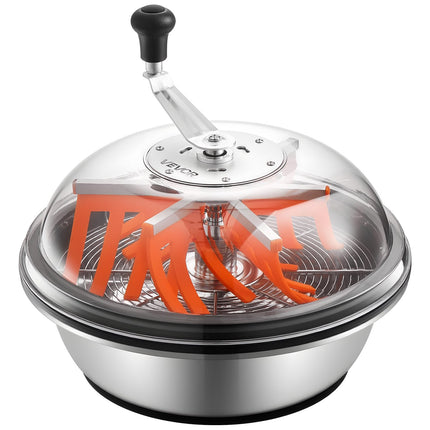 Manual Bud Bowl Trimmer 16 in, Stainless Blades, Clear Lid