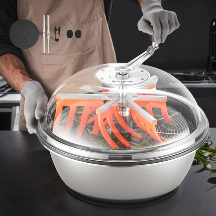 Manual Bud Bowl Trimmer 19 In, Stainless Blades, Clear Lid