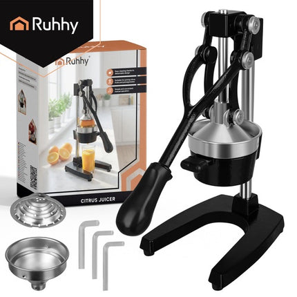 Manual Citrus Juicer, 40cm Lever Press, Iron Construction