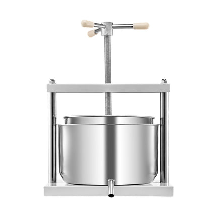 Manual Fruit Wine Press 12L, Stainless Steel Double Barrel