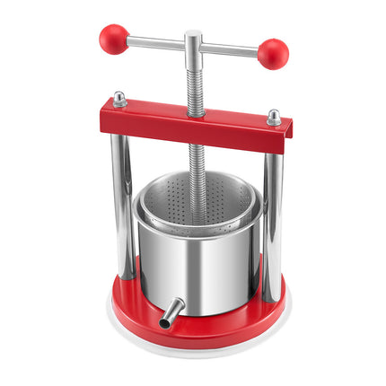 Manual Fruit Wine Press 1.65L, Stainless Steel, T-Handle