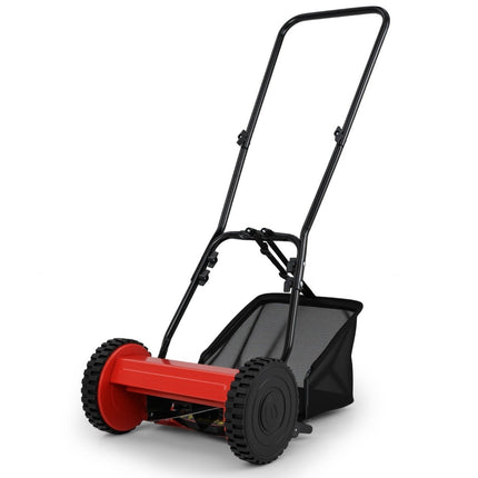 Manual Lawn Mower, 30 cm Blade, 18.5 L Grass Catcher