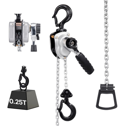 Manual Lever Chain Hoist, 250 kg Capacity, 3 m Chain