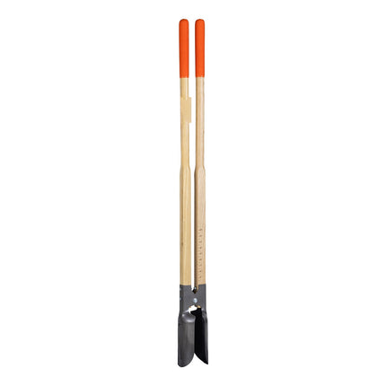 Manual Post Hole Digger, 57.5 In, Wood Handle, Depth Scale
