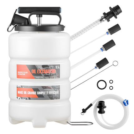 Manual Vacuum Fluid Extractor Pump, 9.5 L HDPE Tank