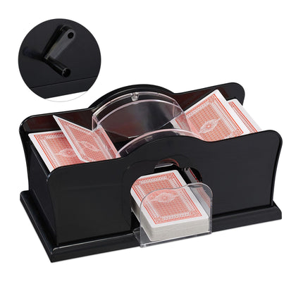 Manual card shuffler