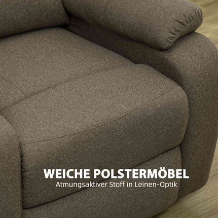 Reclining TV chair with footrest, 150 kg load capacity