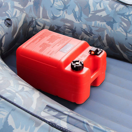 Marine Fuel Tank 24L, 9.8ft Hose, Fuel Gauge, Red