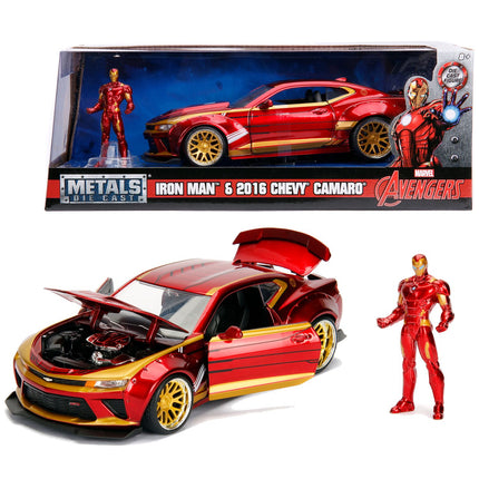 Marvel Ironman 2016 Chevy Camaro SS s figurkou 1:24