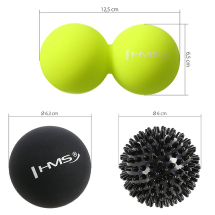 Faszienball-Set, 3-teilig, ideal zur Muskelentspannung