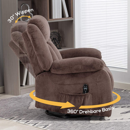 Massage Chair, 8 Vibration Points, 5 Modes, Heated, Brown