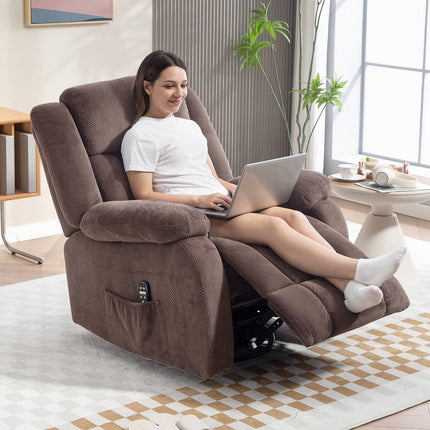 Massage Chair, 8 Vibration Points, 5 Modes, Heated, Brown