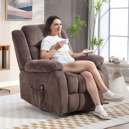 Massage Chair, 8 Vibration Points, 5 Modes, Heated, Brown