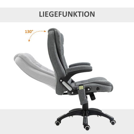 Ergonomischer Massagesessel, höhenverstellbar, grau, 67x74x116-126 cm