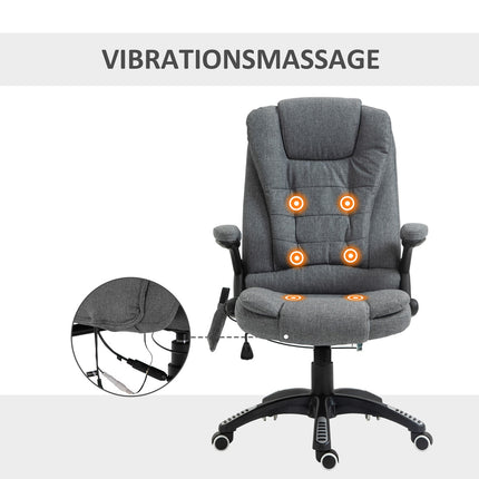 Ergonomischer Massagesessel, höhenverstellbar, grau, 67x74x116-126 cm