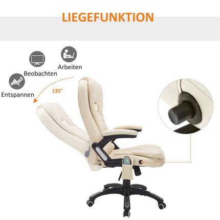 Massagesessel mit Heizfunktion und 6-Punkt-Vibrationen