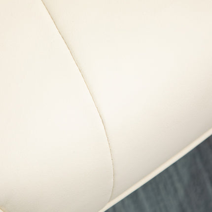 Massagesessel mit 360° Drehung, Kunstleder, creme/braun