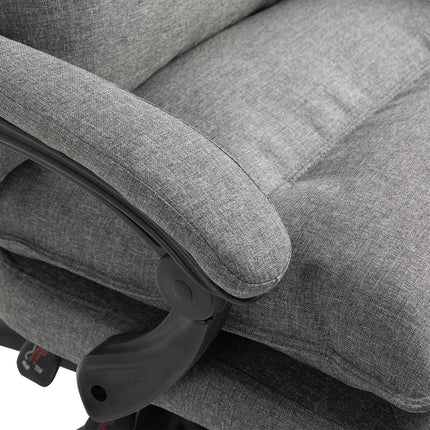 Ergonomischer grauer Gaming-Drehstuhl, höhenverstellbar, Nylon