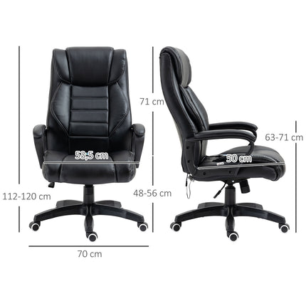 Massagestoel Draaistoel In Hoogte Verstelbaar Ergonomische Gamestoel Computerstoel 6 Trilpunten Linnengevoel Verstelbaar Zwart