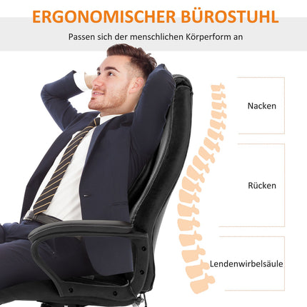 Massagestoel Draaistoel In Hoogte Verstelbaar Ergonomische Gamestoel Computerstoel 6 Trilpunten Linnengevoel Verstelbaar Zwart