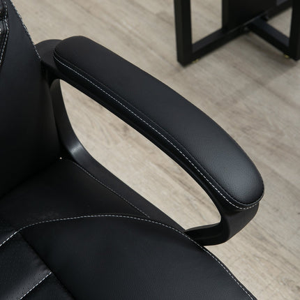Massagestoel Draaistoel In Hoogte Verstelbaar Ergonomische Gamestoel Computerstoel 6 Trilpunten Linnengevoel Verstelbaar Zwart