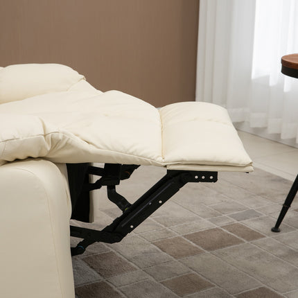 Elektrischer Massagesessel - Kunstleder, Cremeweiß, 94x99x99 cm