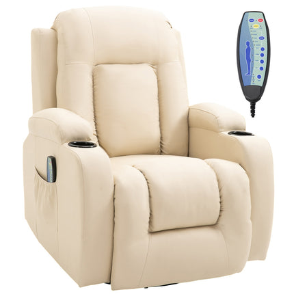 Fauteuil de massage, fauteuil TV, fauteuil de relaxation chauffant, fauteuil TV inclinable avec télécommande, porte-gobelet, 85 x 94 x 104 cm