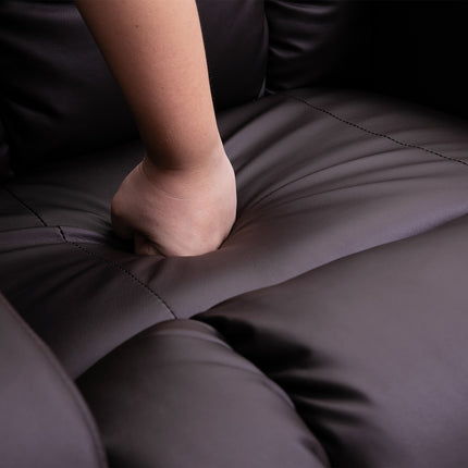 Massagesessel mit Wärme- & Liegefunktion, Becherhalter, Braun